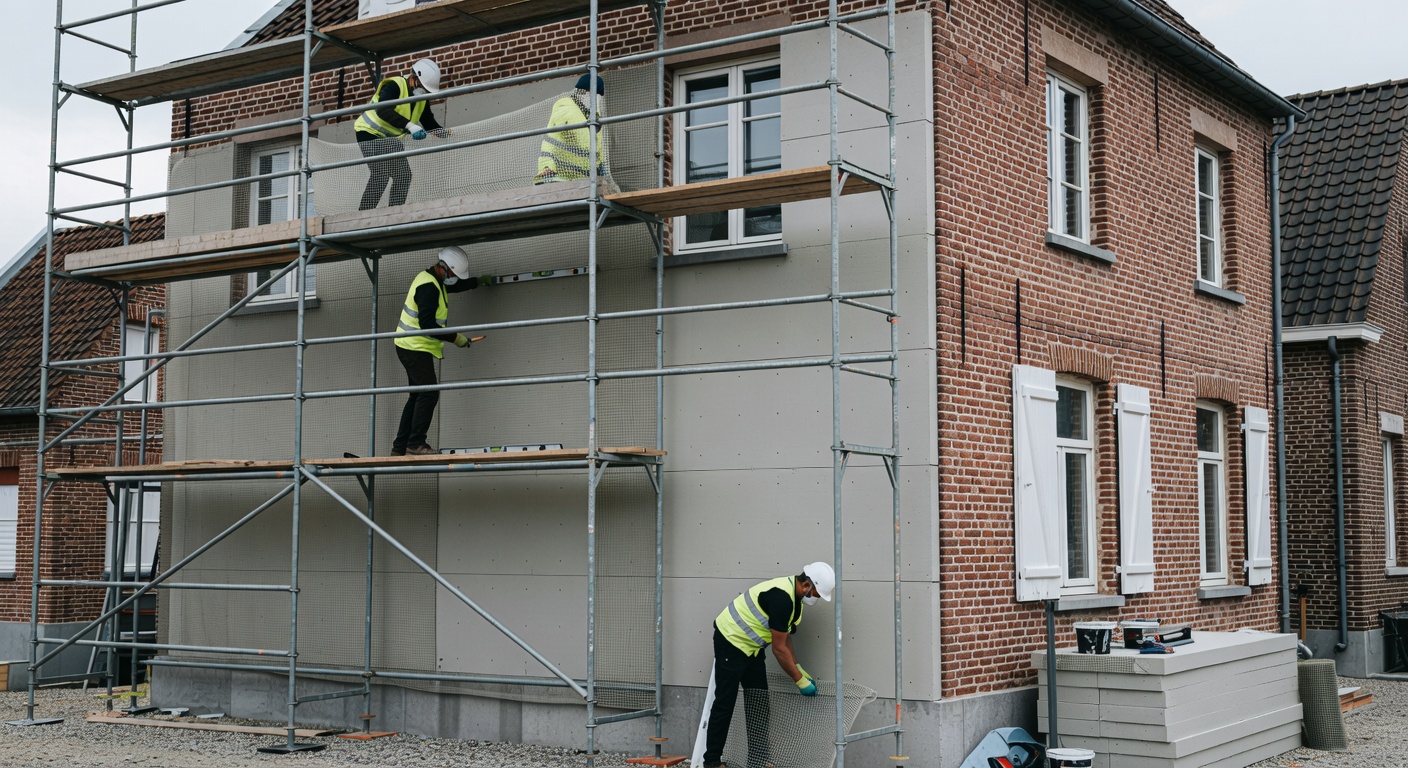Facade renovation with external wall insulation (EWI) in Luxembourg