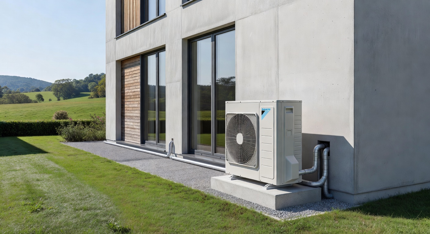 Daikin Altherma heat pump installed at a Luxembourg residence