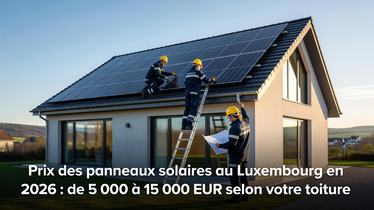 Prix des panneaux solaires au Luxembourg en 2026 : de 5 000 à 15 000 EUR selon votre toiture