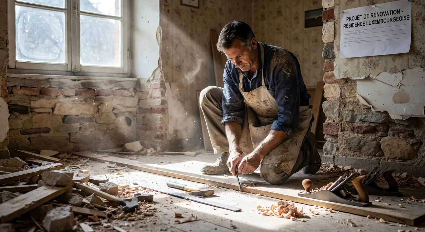 Adoucisseur d'eau en fonctionnement lors d'une installation au Luxembourg